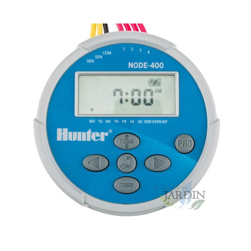 Controlador de irrigação Hunter NODE400 operado por bateria