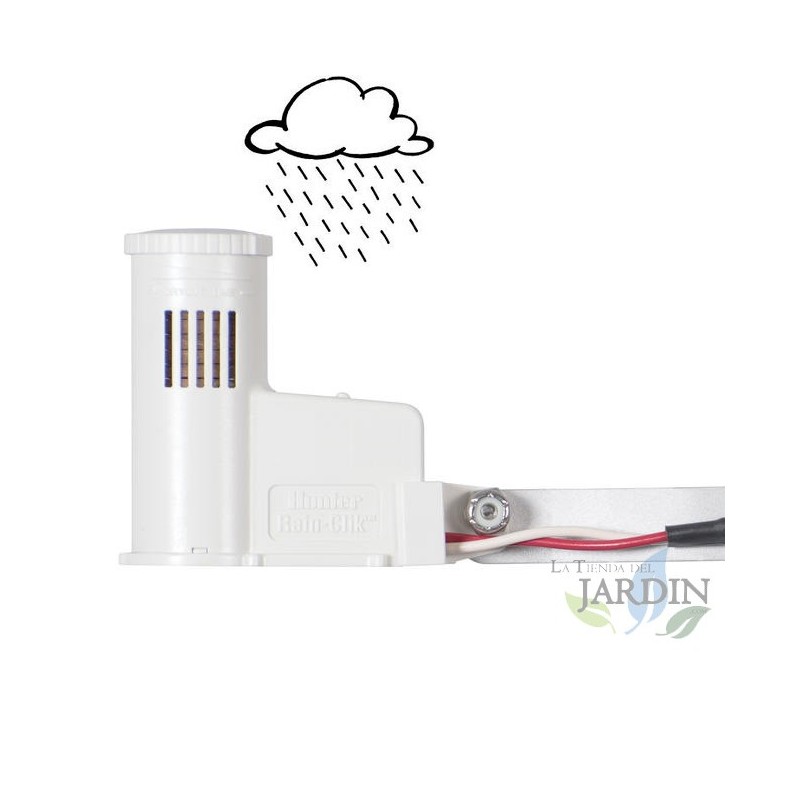 Sensor de lluvia Rain-Clik Hunter que paraliza el riego con lluvia, control automático de riego Sensor de lluvia Rain-Clik Hunter que paraliza el riego con lluvia, control automático de riego