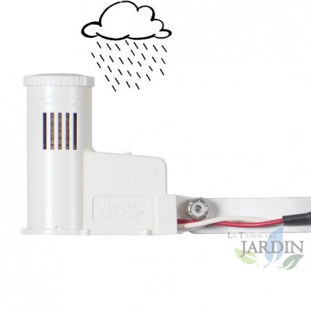 Sensor de lluvia Rain-Clik Hunter que paraliza el riego con lluvia, control automático de riego