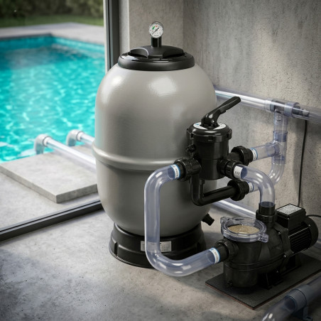 Filtro Depuradora Piscina Ø 600 mm | Salidas 1½'' | Con Válvula Bayoneta | Piscina