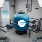 Pompa filtro per piscina Ø 750 mm | Uscite da 2" | Senza valvola selettrice | Alta efficienza