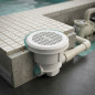 Bonde de norme sans inserts pour piscines, grille plate, blanc Bonde de norme sans inserts pour piscines, grille plate, blanc