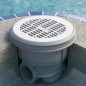 Bonde de norme avec inserts pour piscine, grille plate, blanc