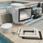 15-Liter-Poolskimmer | Standardeinlass | Runder Deckel | Für Folien- und Fertigpools