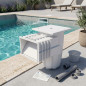 Écumoire de piscine 15 L | Entrée standard avec couvercle carré à clipser | Compatible avec les piscines en béton