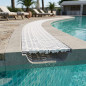 Rejilla Modular para Piscina con Canal Rebosadero | Diseño Transversal 295x35 mm | Color Blanco