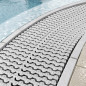 Grelha modular para piscina com canal de transbordamento | Design transversal 195x35 mm | Branca Grelha modular para piscina com canal de transbordamento | Design transversal 195x35 mm | Branca
