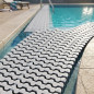 Modular Pool Grate with Overflow Channel | Transverse Design 195x35 mm | White