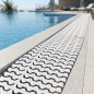 Modular Pool Grate with Overflow Channel | Transverse Design 335x22 mm | White