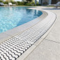 Modular Pool Grate with Overflow Channel | Transverse Design 295x22 mm | White