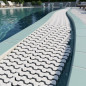 Griglia modulare per piscina con canale di troppo pieno | Design trasversale 295x22 mm | Bianca