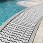 Modular Pool Grate with Overflow Channel | Transverse Design 245x22 mm | White