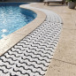 Modular Pool Grate with Overflow Channel | Transverse Design 245x22 mm | White