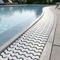 Gebogener Überlaufrost für Infinity-Pools 195 x 22 mm | Weiße Überlaufrinne | Terrassenablauf