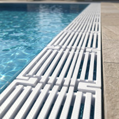 Überlaufrost für Infinity-Pools | Höhe 24 mm, Breite 245 mm | Überlaufrinne | Externer Ablauf