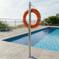 Rettungsringhalterung 100 cm, Edelstahl | Stabiler und langlebiger Sockel | Schwimmbadzubehör