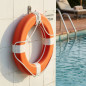 Boia salva-vidas aprovada para piscinas Ø 73 cm | Fabricada em isopor revestido com lona | Segurança e alta resistência Boia salva-vidas aprovada para piscinas Ø 73 cm | Fabricada em isopor revestido com lona | Segurança e alta resistência