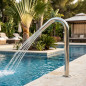 Canon à eau à 6 sorties pour piscine | Acier inoxydable poli AISI-316 | Fontaine pour spa