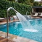 Canon à eau pour piscine | Acier inoxydable poli AISI-316 | Hauteur 1,2 m | Fontaine pour spa