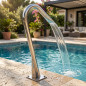 Canhão de água de boca plana para piscinas de água salgada | Aço inoxidável AISI-316 | 15 m³/h | Fonte de água para SPA Canhão de água de boca plana para piscinas de água salgada | Aço inoxidável AISI-316 | 15 m³/h | Fonte de água para SPA