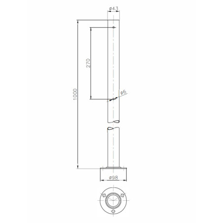 Soporte para Aro Salvavidas 100 cm Acero Inoxidable