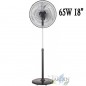 Ventilador de pie 18" 65W 3 velocidades y altura regulable