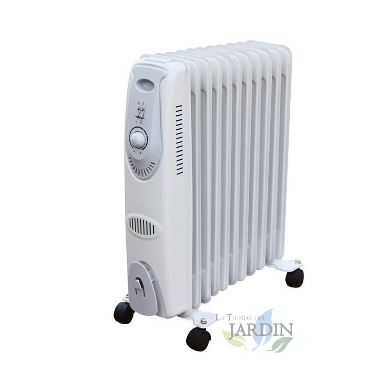 Radiateur à Bain d'Huile 2000W Chauffage électrique 11 éléments Thulos. Thermostat réglable