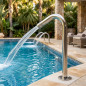Runde Wasserkanone für Schwimmbäder | Polierter Edelstahl AISI-316 | Wasserspiel für Spas Runde Wasserkanone für Schwimmbäder | Polierter Edelstahl AISI-316 | Wasserspiel für Spas