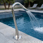 Flachmund-Wasserkanone für Salzwasserpools | Edelstahl AISI-316 | 15 m³/h | Wasserspiel für Spa