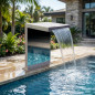 Decorative Stainless Steel Waterfall for Swimming Pool | Elegant Straight Model | Water Feature for SPA