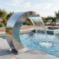 Cascada de Agua para Piscina Residencial | Ancho 350 mm | Acero Inoxidable AISI-316 | Juego de Agua para SPA