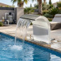 Cascade pour piscines | Largeur : 500 mm | Acier inoxydable AISI-304 | Rideau d'eau pour spa