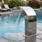 Wasserfall für Salzwasserpools | 500 mm breit | Edelstahl AISI-316 | Wasservorhang für Spa