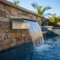 Cascade décorative pour piscine | Largeur : 300 mm | Raccord : 1 1/2'' | Fontaine pour spas et piscines