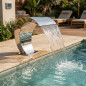 Waterfall for Residential Swimming Pool | Width 350 mm | AISI-316 Stainless Steel | Water Feature for SPA