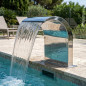 Cascata per piscine ad acqua salata | Larghezza 350 mm | Acciaio inox AISI-316 | Cortina d'acqua per SPA