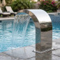 Cascade pour piscines d'eau salée | Largeur : 350 mm | Acier inoxydable AISI-316 | Rideau d'eau pour spa