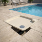 Base de duche quadrada 80 x 80 cm | Bege | Base de duche resistente para piscinas | Superfície fácil de limpar Base de duche quadrada 80 x 80 cm | Bege | Base de duche resistente para piscinas | Superfície fácil de limpar