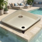 Quadratische Duschwanne 80 x 80 cm | Beige | Strapazierfähige Duschwanne für Schwimmbäder | Leicht zu reinigende Oberfläche Quadratische Duschwanne 80 x 80 cm | Beige | Strapazierfähige Duschwanne für Schwimmbäder | Leicht zu reinigende Oberfläche