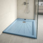 Classic rectangular shower tray with Ø43 anchor, dimensions 100 x 80 cm.