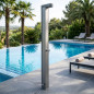 Chuveiro solar Angel em alumínio cinza | Chuveiro solar eficiente | Acessórios para piscina