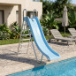 Toboggan droit de piscine 1,30 m | Toboggan professionnel pour piscines résidentielles | Toboggan en polyester