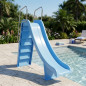 Toboggan piscine en polyester renforcé fibre de verre, hauteur 1,8 m