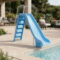 Toboggan de piscine incurvé à droite de 1,78 m | Toboggan de piscine résidentiel professionnel | Toboggan en polyester