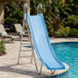 Toboggan droit de piscine 1,30 m | Toboggan professionnel pour piscines résidentielles | Toboggan en polyester