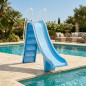 Toboggan piscine en polyester renforcé fibre de verre, hauteur 1,8 m