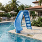 Curved Right-Hand Pool Slide 1.78 m | Professional Residential Pool Slide | Polyester Slide