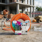 Tubo flessibile da lavoro NTS da 19 mm, 25 metri | Alta visibilità e resistente per l'edilizia | Tubo professionale