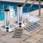 Detachable Anchor with Plate | Compatible with Pool Ladders | 43 mm Diameter Tube | Easy Installation