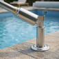 Ancoraggio articolato senza piastra | Installazione con bulloni per scalette da piscina | Accessorio per impieghi gravosi